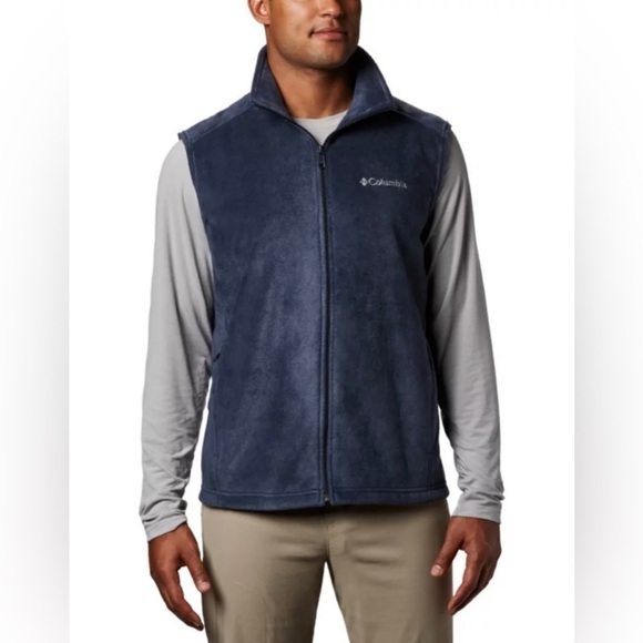 Columbia Men’s Steens Mountain Fleece Vest in Navy - Picture 1 of 8